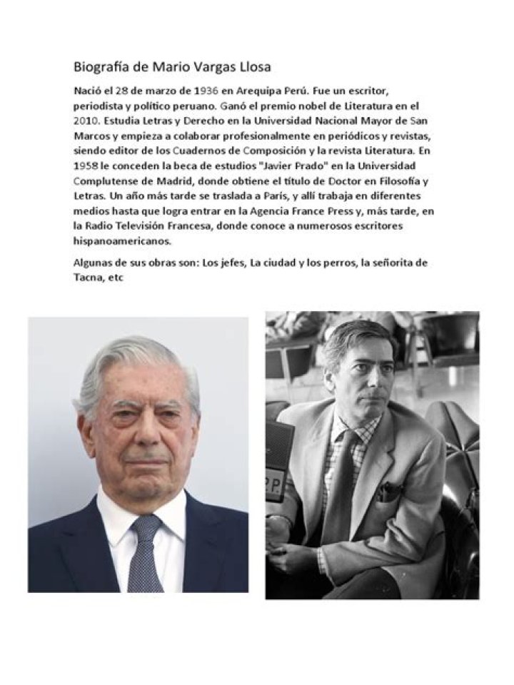 Mario Vargas Llosa biografía, edad, altura, esposo, net worth, familia