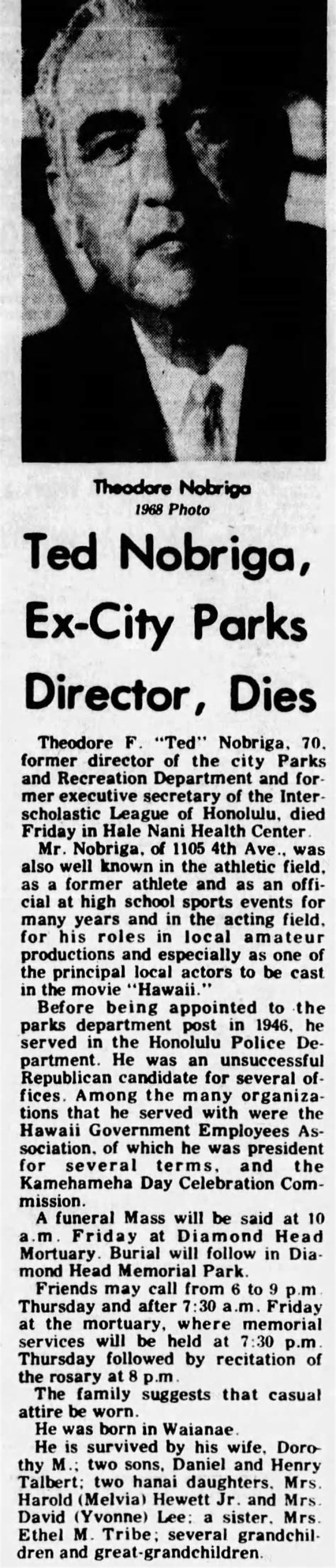 Ted Nobriga Biography, Age, Height, Wife, Net Worth, Family